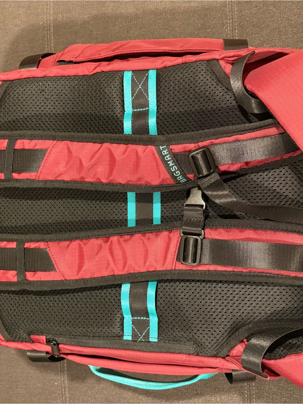 Bagsmart Carry-On Red Travel Backpack - Picture 6 of 7